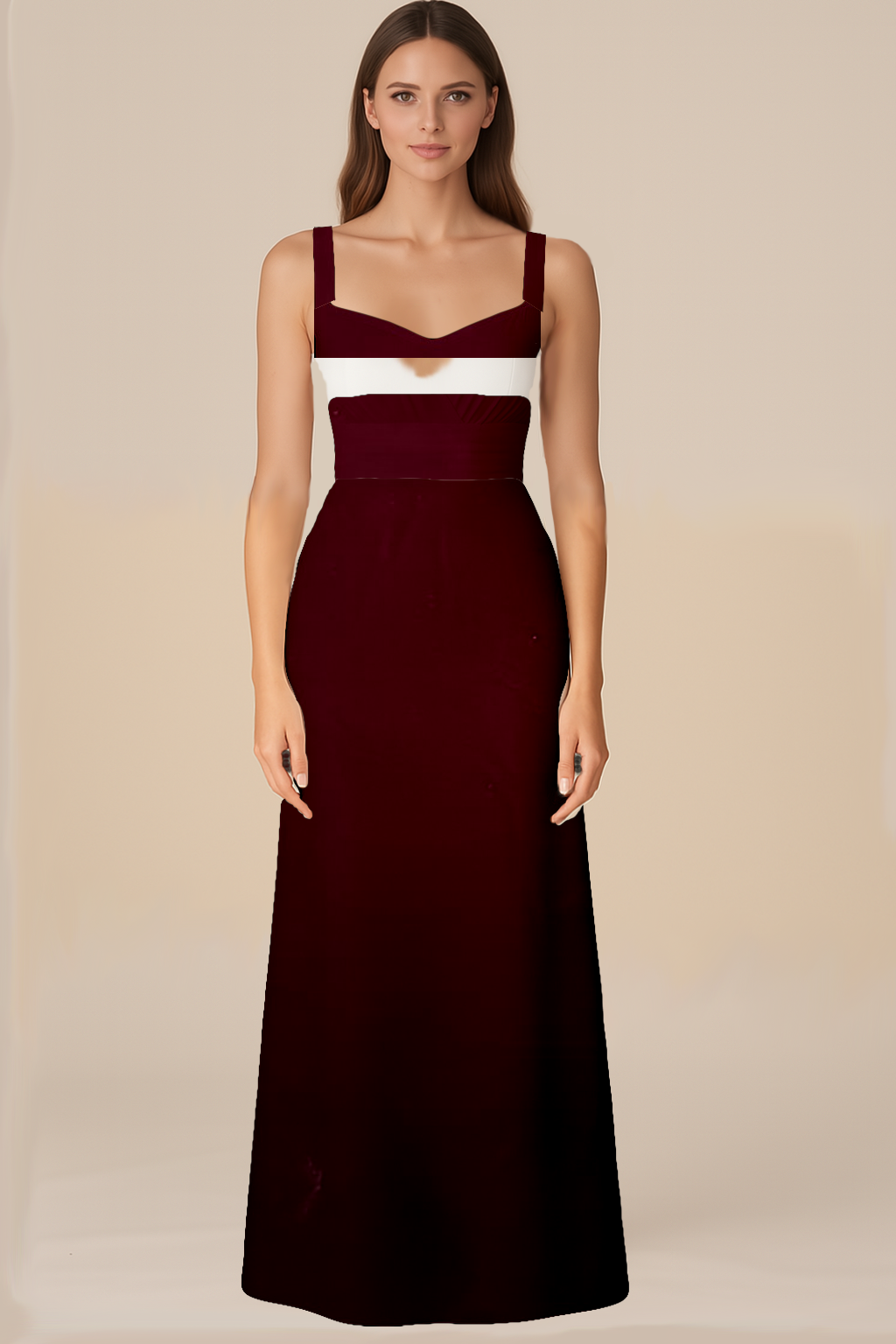 Elegant Maroon Date Night Gown