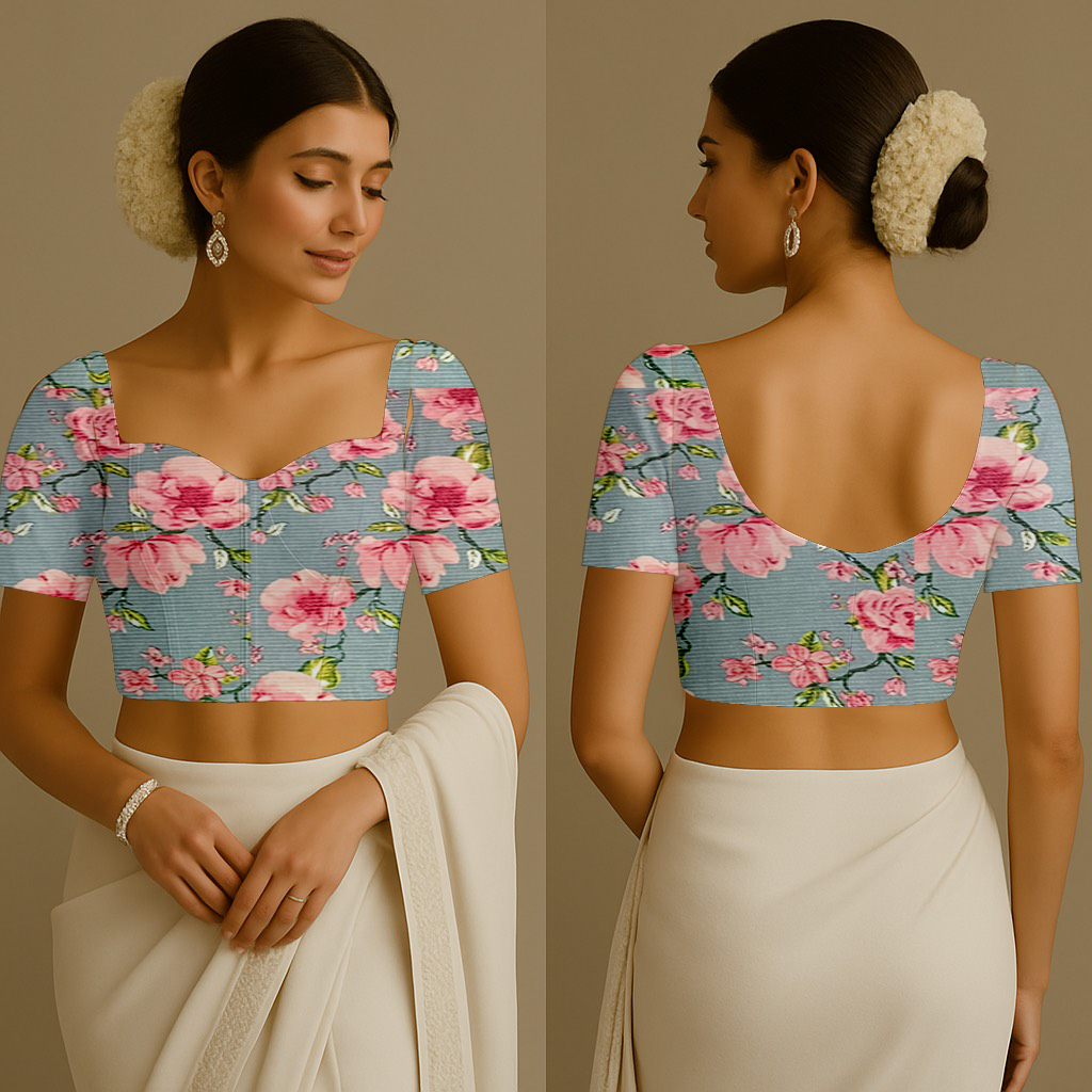 Blouse for Women | Corset | Scoop | Half | Cotton Floral print