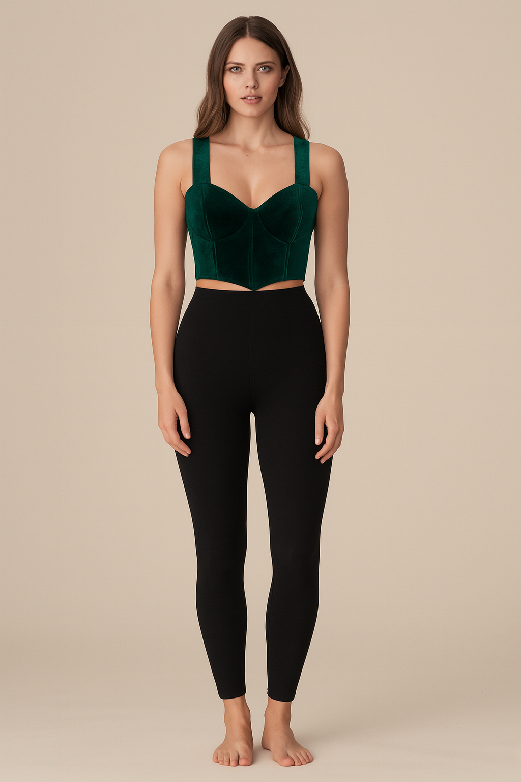 Tops | Corset | Princess | Velvet | Green