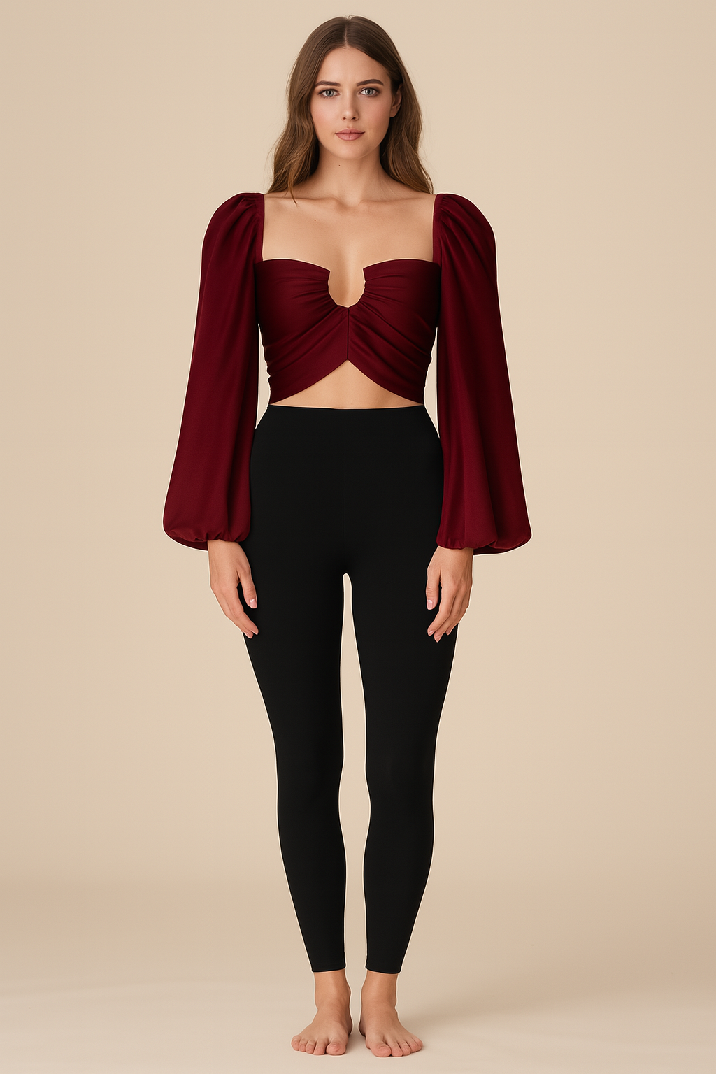 Tops | Top Notch |  | Flared-Full Velvet | Maroon