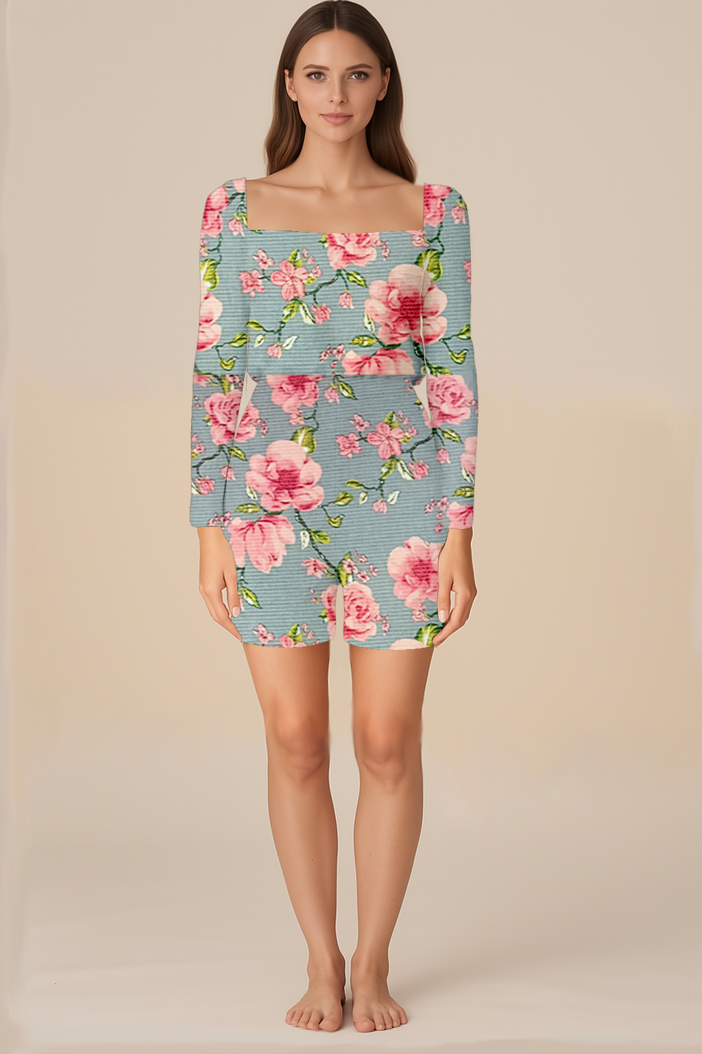 Playsuits for Women | Blouson | Off Shoulder | Folded | Full | Cotton Floral print
