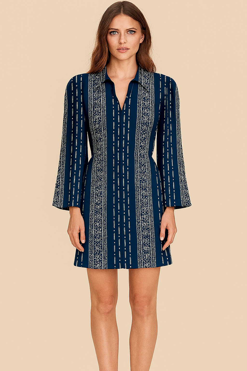 Playsuits | Blouson | Collar Without Buttons | Ruffle | Flared-Full Rayon | Blue ajrak