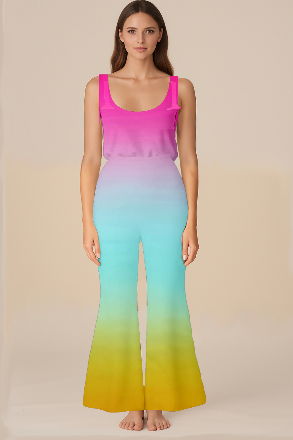 Jumpsuits for Women | Blouson | Deep U | Flared | Strappy | Georgette Multicolour1