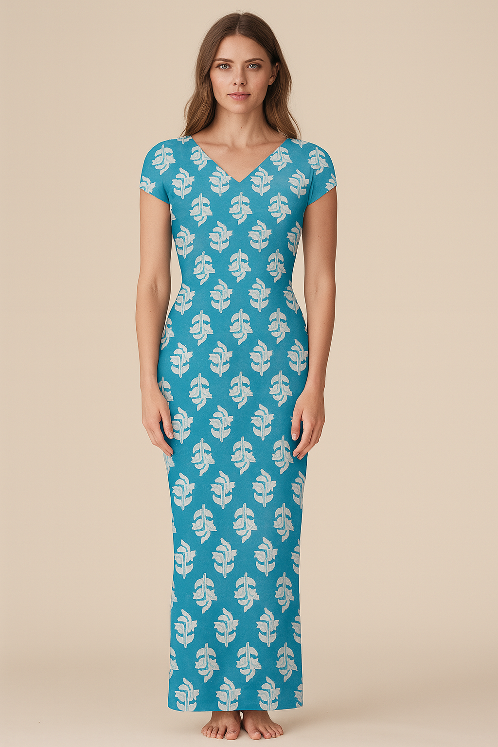 Jumpsuits | Natural | Boat | Straight | Cap Cotton | Blue Block Print